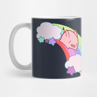 Kawaii Rainbow Pig Mug